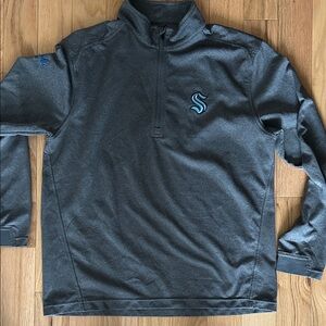 Seattle Kraken Gray Quarter-Zip Pullover